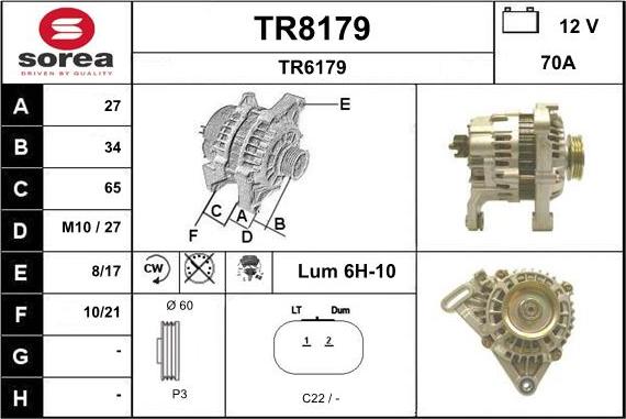 SNRA TR8179 - Ģenerators autodraugiem.lv