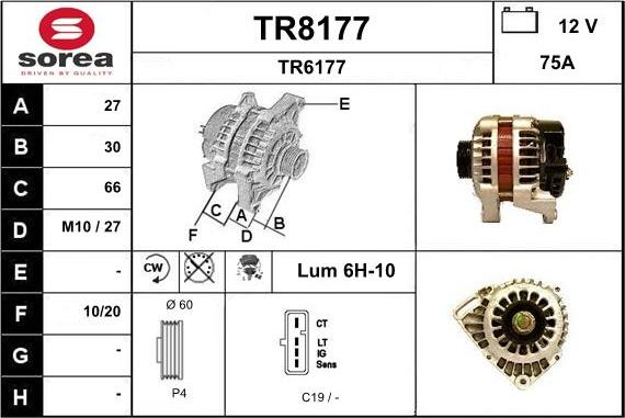 SNRA TR8177 - Ģenerators autodraugiem.lv