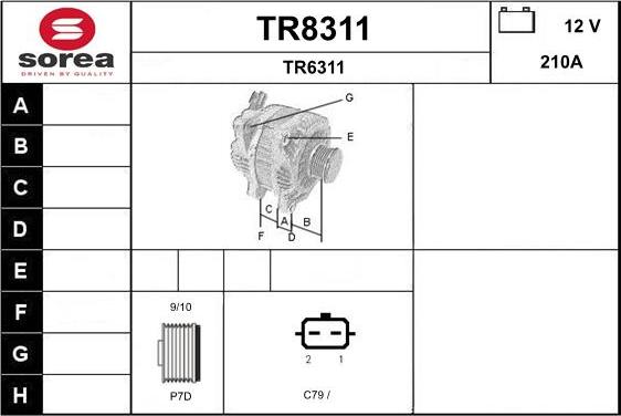 SNRA TR8311 - Ģenerators autodraugiem.lv