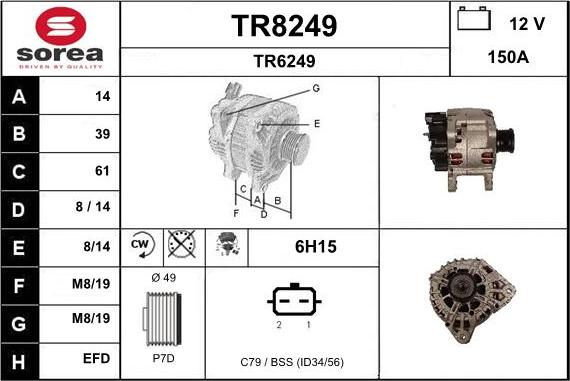 SNRA TR8249 - Ģenerators autodraugiem.lv