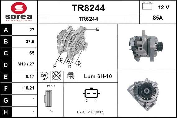 SNRA TR8244 - Ģenerators autodraugiem.lv