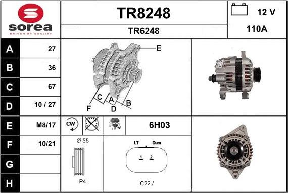 SNRA TR8248 - Ģenerators autodraugiem.lv