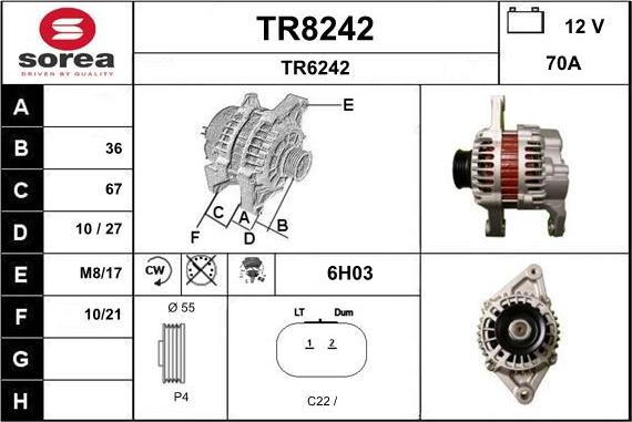 SNRA TR8242 - Ģenerators autodraugiem.lv