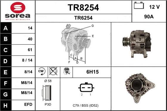 SNRA TR8254 - Ģenerators autodraugiem.lv