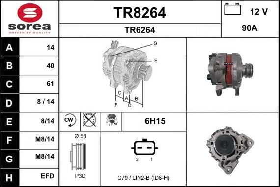 SNRA TR8264 - Ģenerators autodraugiem.lv