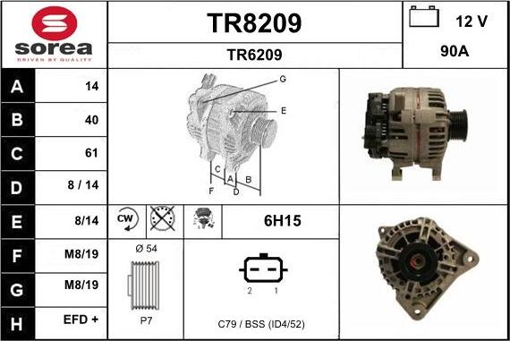 SNRA TR8209 - Ģenerators autodraugiem.lv