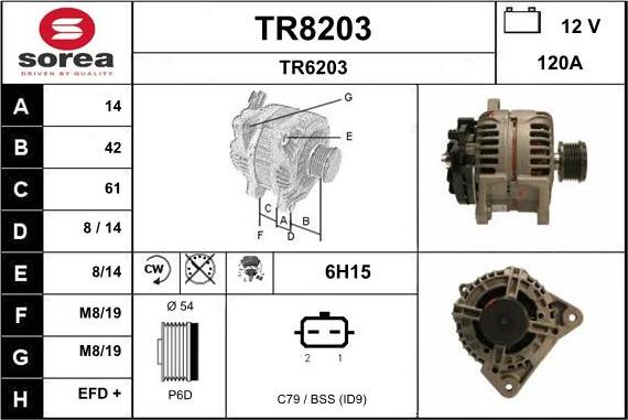 SNRA TR8203 - Ģenerators autodraugiem.lv