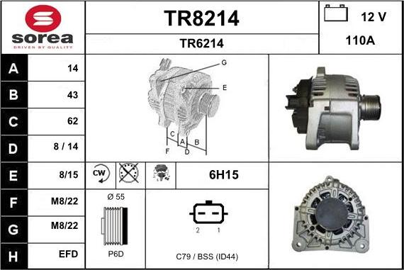 SNRA TR8214 - Ģenerators autodraugiem.lv