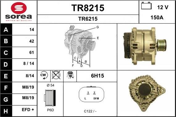 SNRA TR8215 - Ģenerators autodraugiem.lv