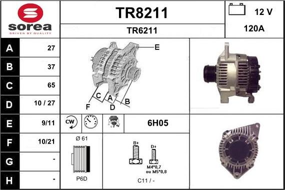 SNRA TR8211 - Ģenerators autodraugiem.lv