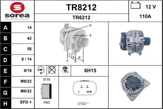 SNRA TR8212 - Ģenerators autodraugiem.lv