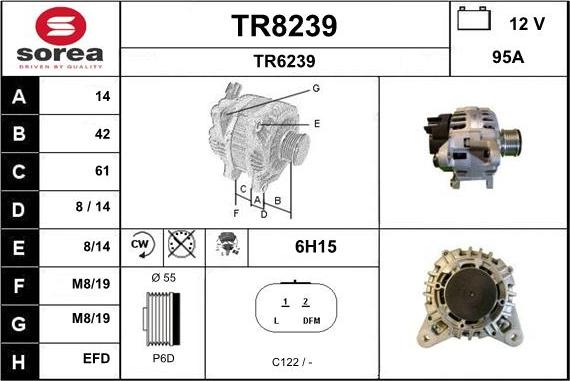 SNRA TR8239 - Ģenerators autodraugiem.lv