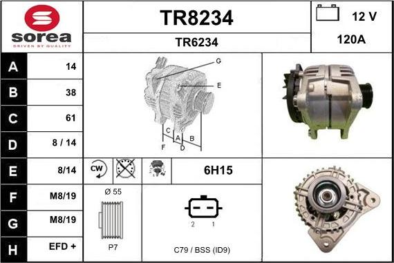 SNRA TR8234 - Ģenerators autodraugiem.lv