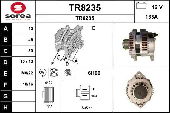 SNRA TR8235 - Ģenerators autodraugiem.lv