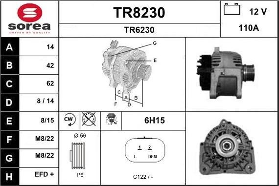 SNRA TR8230 - Ģenerators autodraugiem.lv