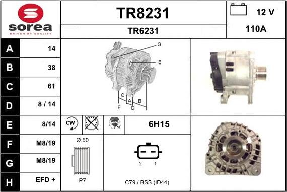 SNRA TR8231 - Ģenerators autodraugiem.lv