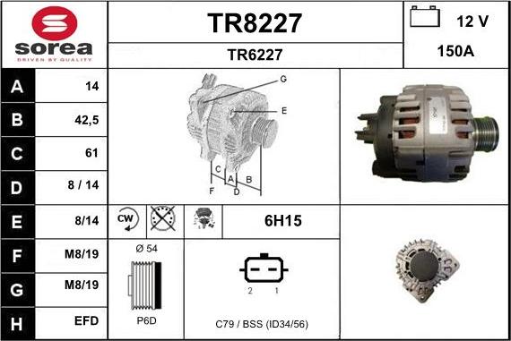 SNRA TR8227 - Ģenerators autodraugiem.lv