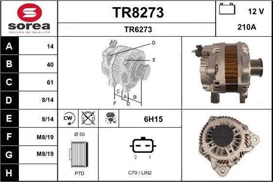 SNRA TR8273 - Ģenerators autodraugiem.lv