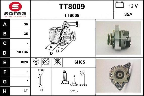 SNRA TT8009 - Ģenerators autodraugiem.lv