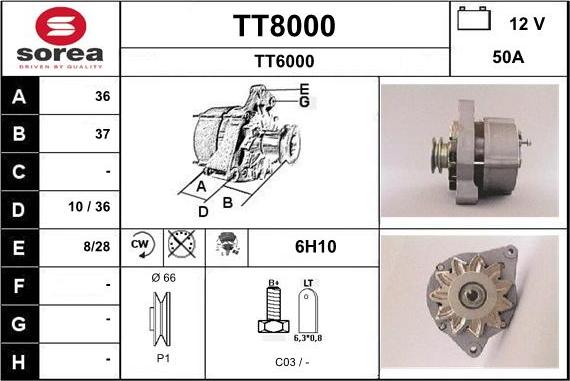 SNRA TT8000 - Ģenerators autodraugiem.lv
