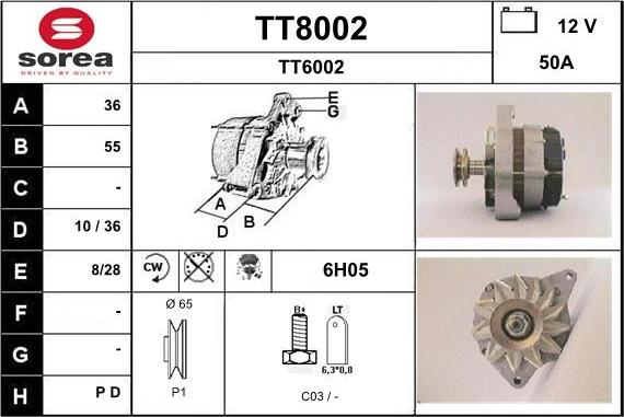 SNRA TT8002 - Ģenerators autodraugiem.lv
