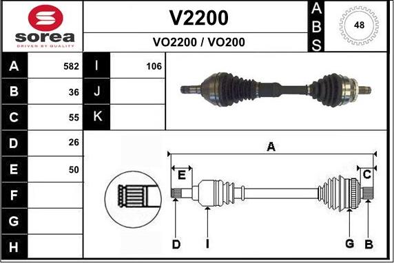 SNRA V2200 - Piedziņas vārpsta autodraugiem.lv