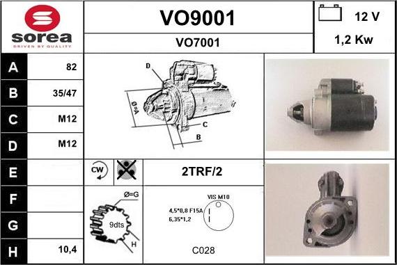 SNRA VO9001 - Starteris autodraugiem.lv