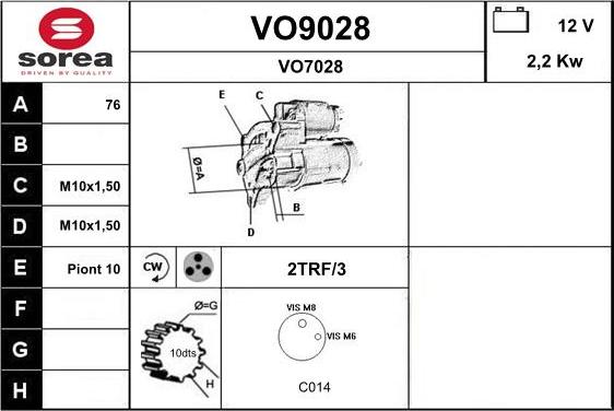 SNRA VO9028 - Starteris autodraugiem.lv