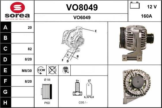 SNRA VO8049 - Ģenerators autodraugiem.lv