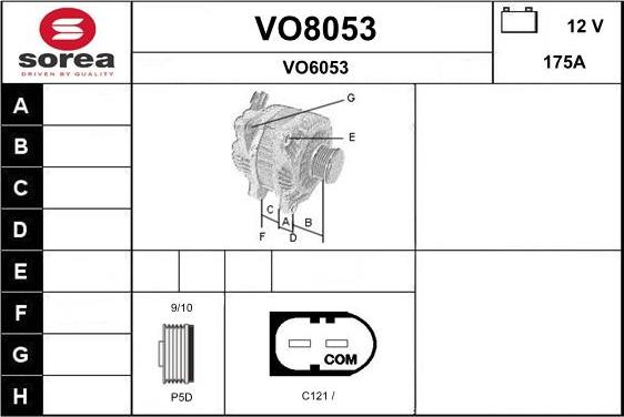 SNRA VO8053 - Ģenerators autodraugiem.lv