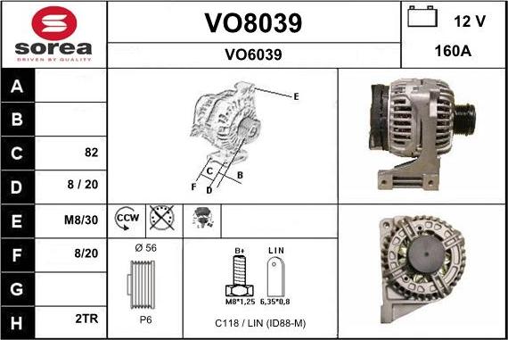 SNRA VO8039 - Ģenerators autodraugiem.lv