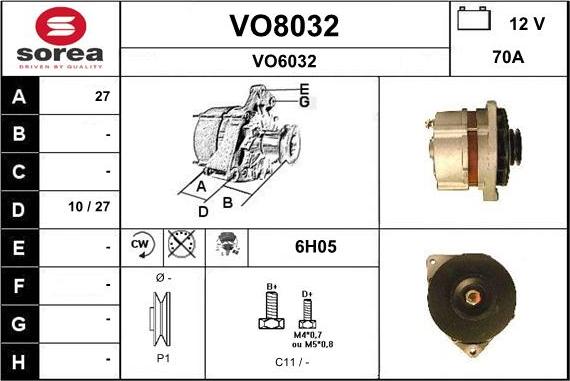 SNRA VO8032 - Ģenerators autodraugiem.lv