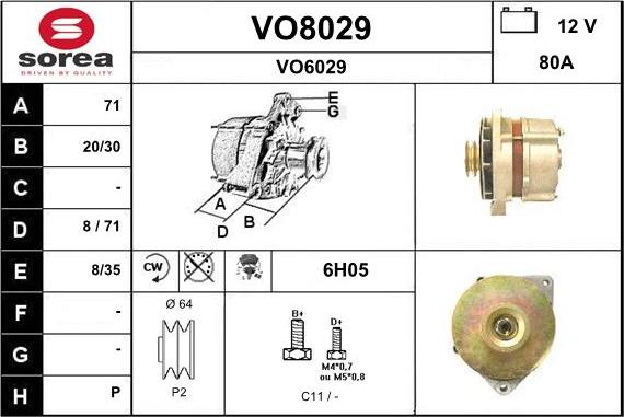 SNRA VO8029 - Ģenerators autodraugiem.lv
