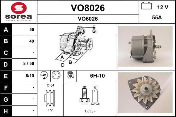 SNRA VO8026 - Ģenerators autodraugiem.lv