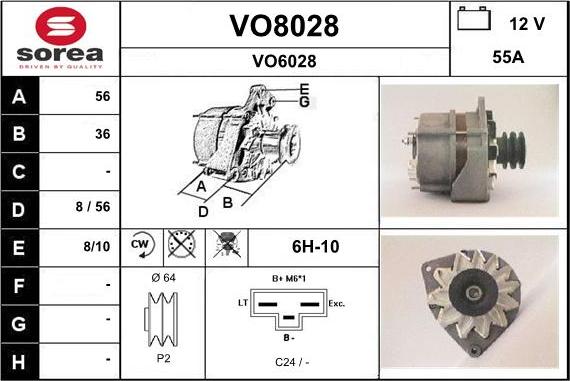 SNRA VO8028 - Ģenerators autodraugiem.lv