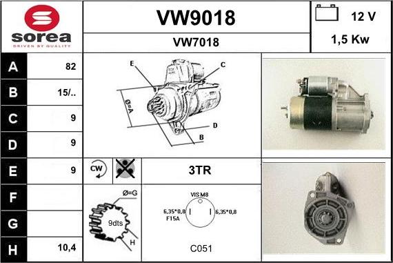 SNRA VW9018 - Starteris autodraugiem.lv