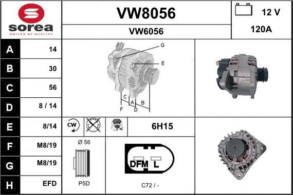 SNRA VW8056 - Ģenerators autodraugiem.lv
