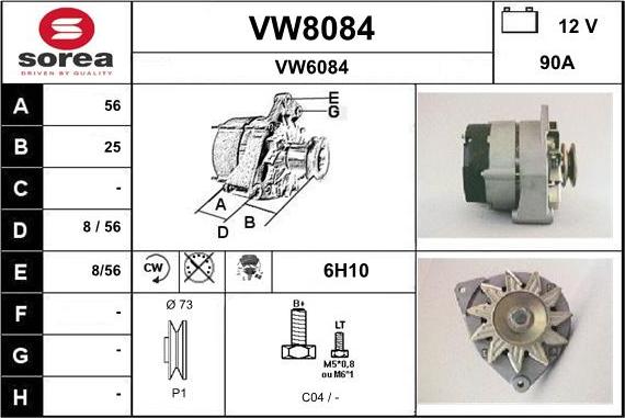 SNRA VW8084 - Ģenerators autodraugiem.lv