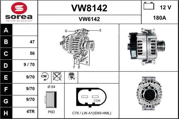 SNRA VW8142 - Ģenerators autodraugiem.lv