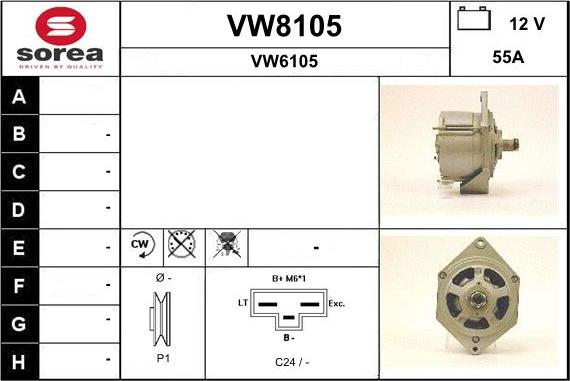 SNRA VW8105 - Ģenerators autodraugiem.lv