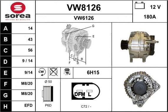 SNRA VW8126 - Ģenerators autodraugiem.lv