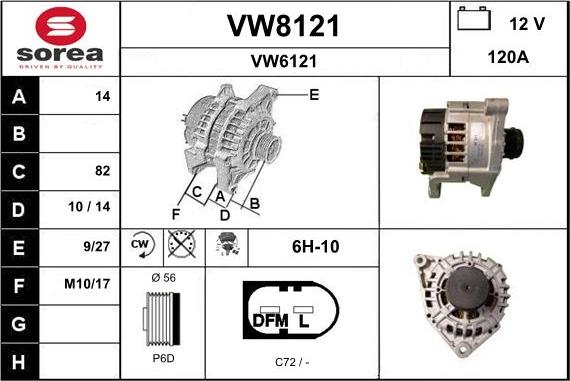 SNRA VW8121 - Ģenerators autodraugiem.lv