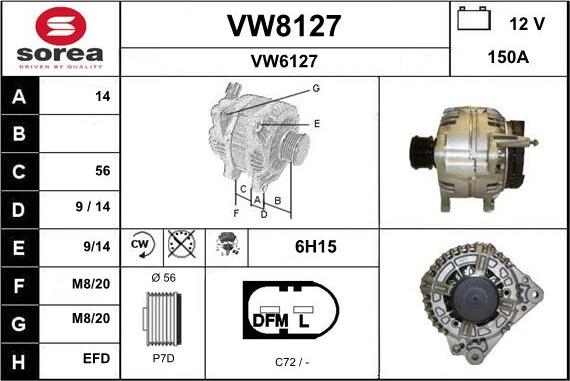 SNRA VW8127 - Ģenerators autodraugiem.lv