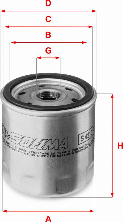 Sofima S 4210 R - Eļļas filtrs autodraugiem.lv