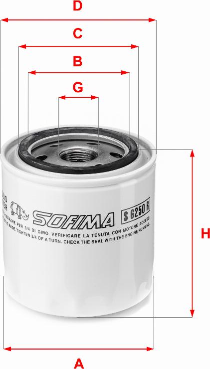 Sofima S 6250 R - Eļļas filtrs autodraugiem.lv