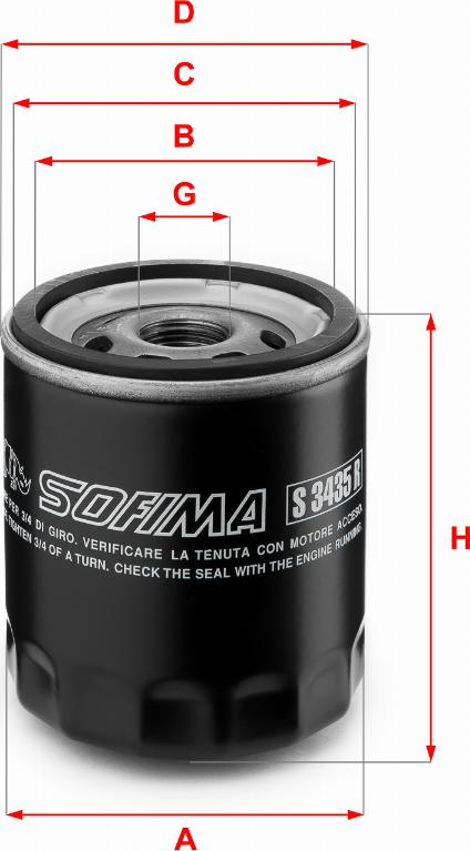 Sofima S 3435 R - Eļļas filtrs autodraugiem.lv