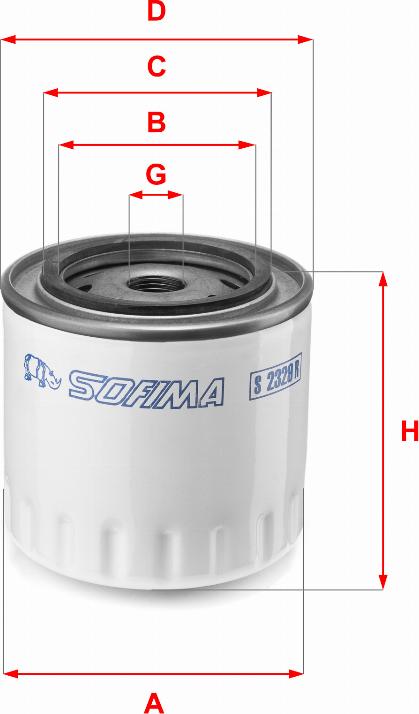 Sofima S 2329 R - Eļļas filtrs autodraugiem.lv