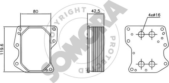 Somora 094565 - Eļļas radiators, Motoreļļa autodraugiem.lv