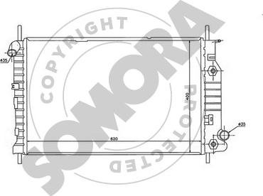 Somora 095040A - Radiators, Motora dzesēšanas sistēma autodraugiem.lv