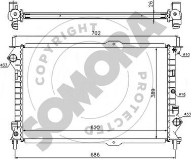 Somora 090040 - Radiators, Motora dzesēšanas sistēma autodraugiem.lv